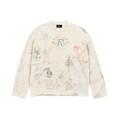 REPRESENT Legacy Long Sleeve T-Shirt "Buttercream"