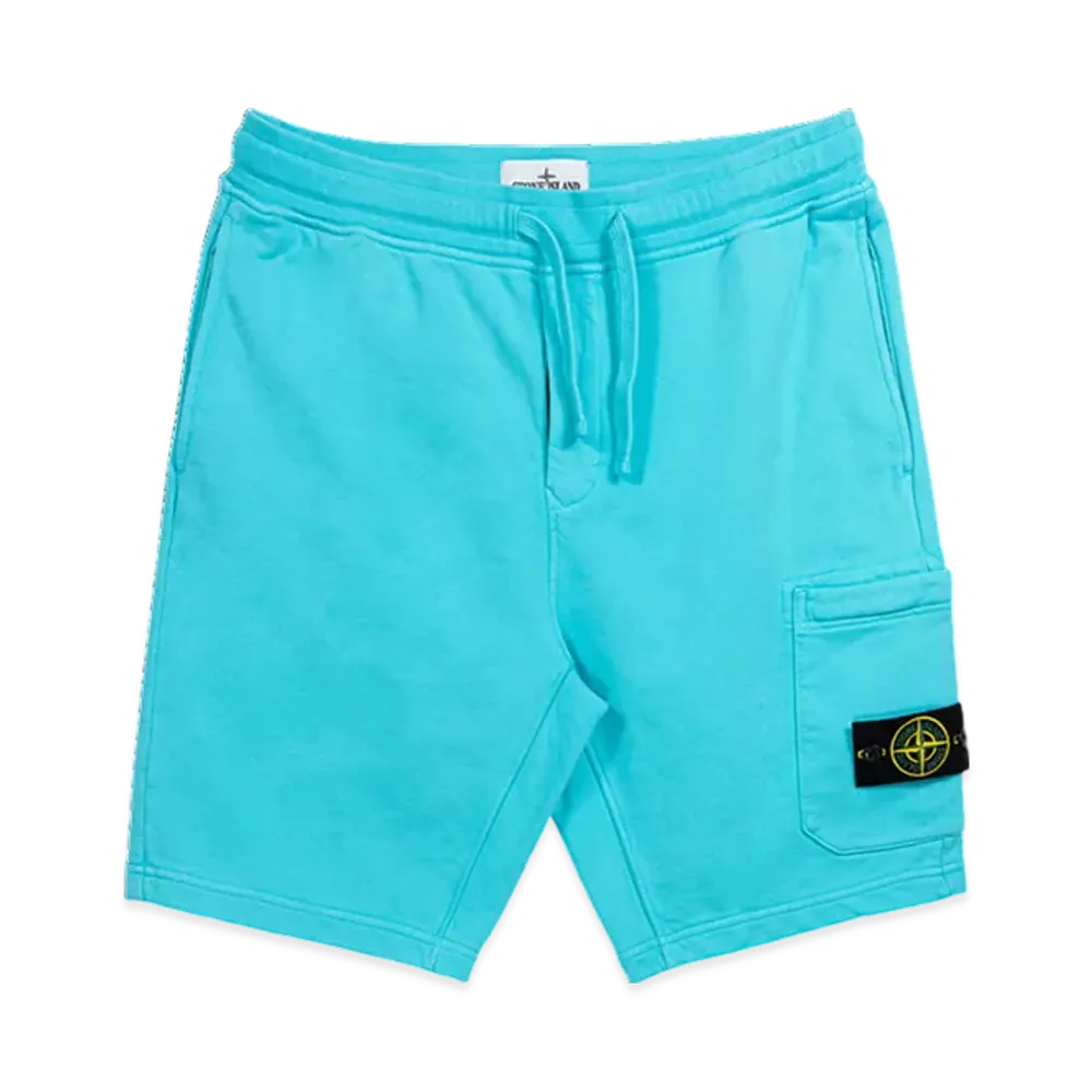 Stone Island 64651 Fleece Bermuda Shorts - 23SS "Turquoise"