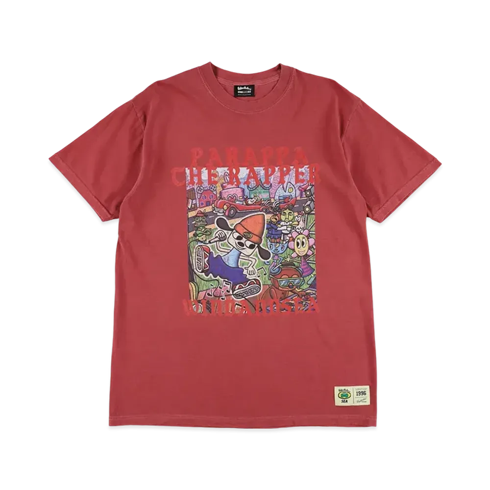 WIND AND SEA x PARAPPA THE RAPPER S/S Vintage Tee "Red"