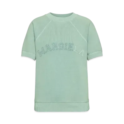 Maison Margiela Women's Short Sleeve Sweatshirt "Baby Blue"