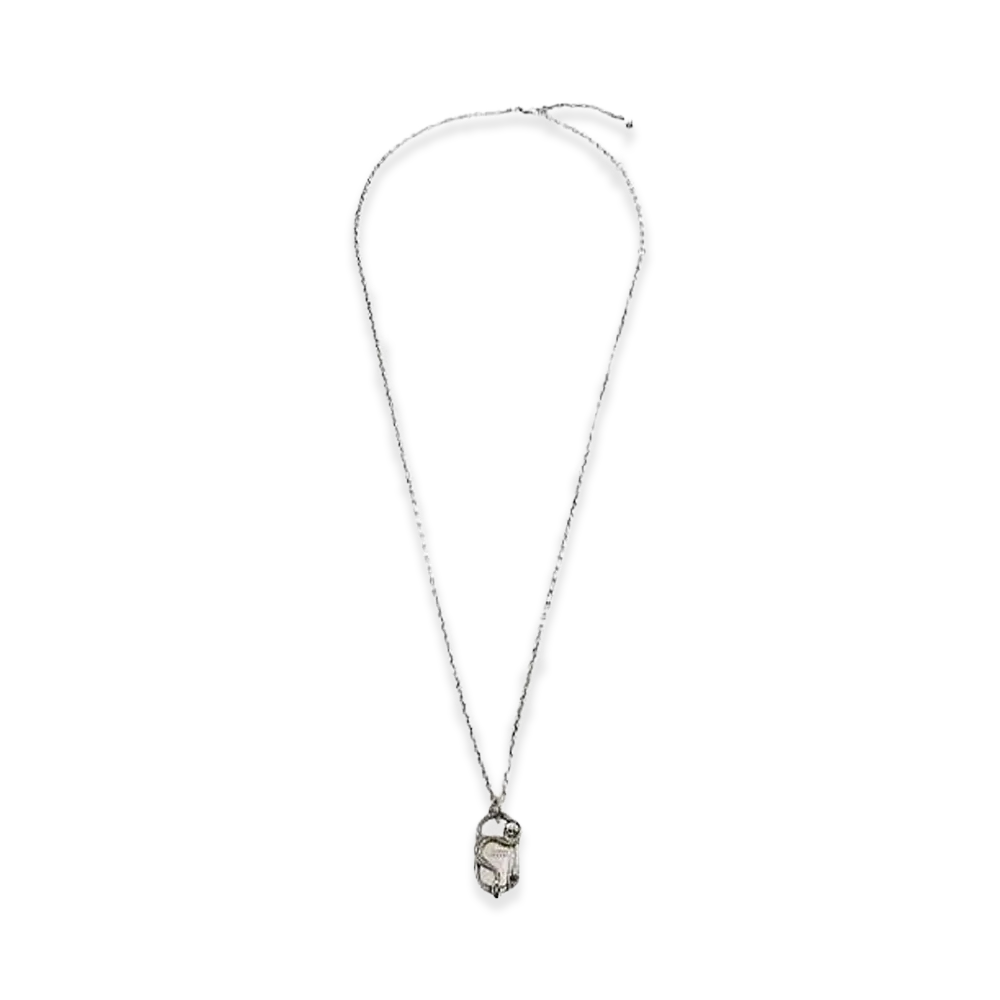 Alexander McQUEEN Snake & Skull Necklace "Antique Silver"