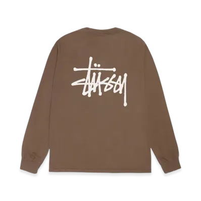 Stussy Basic Stussy Pigment Dyed LS Tee 2024 "Brown"