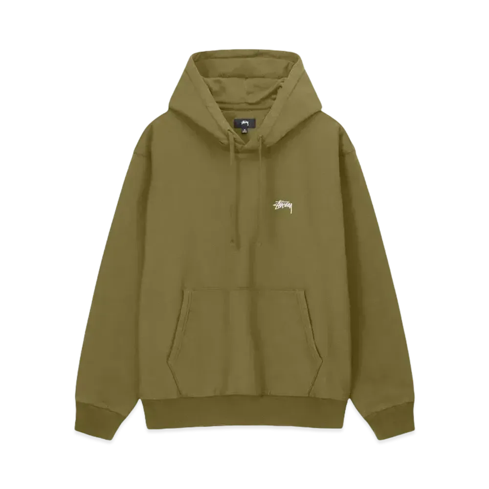 Stussy Stock Logo Hoodie "Olive"