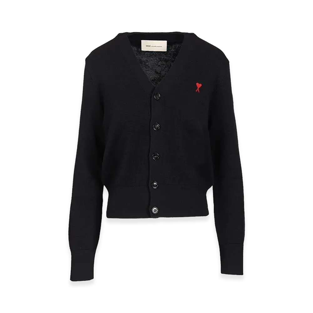AMI PARIS Women's Ami De Coeur Cardigan "Navy Blue"