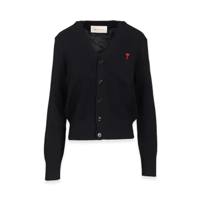 AMI PARIS Women's Ami De Coeur Cardigan "Navy Blue"