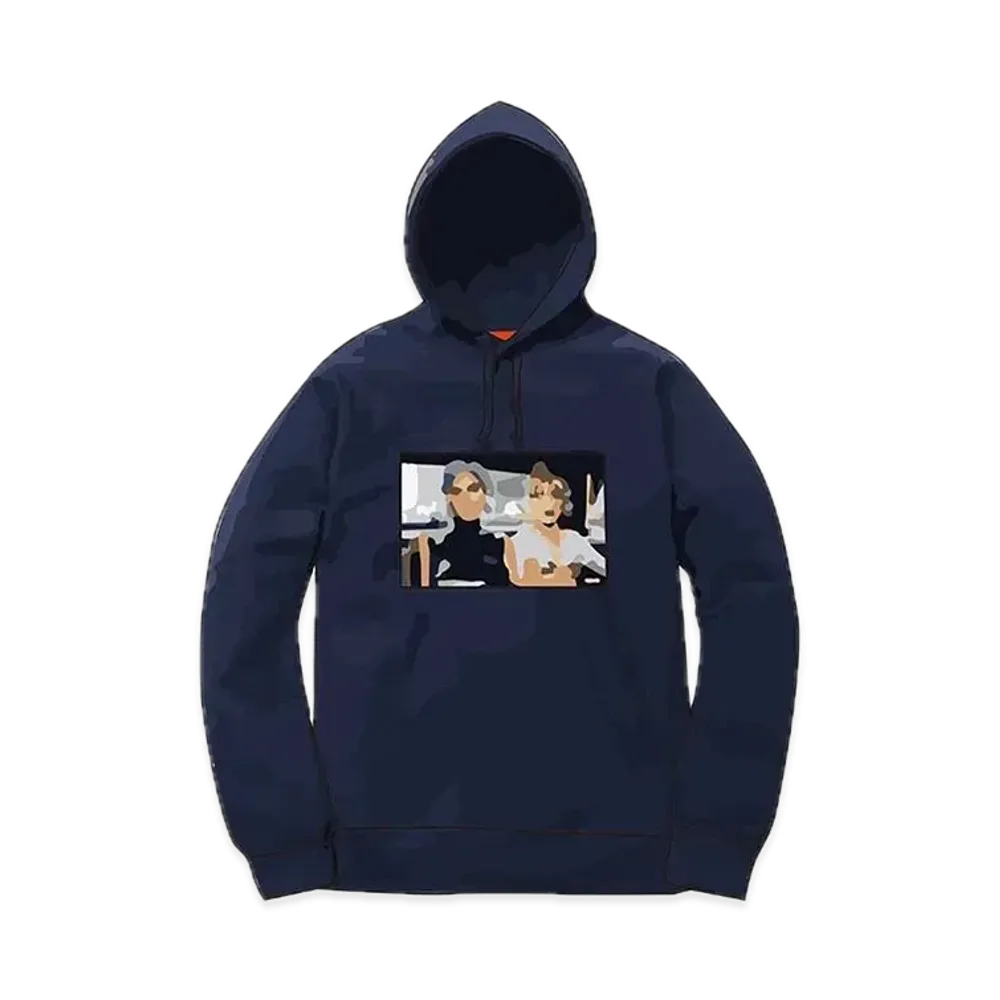 Supreme Nan Goldin Misty and Jimmy Paulette Hooded Sweatshirt "Navy"