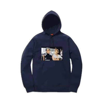 Supreme Nan Goldin Misty and Jimmy Paulette Hooded Sweatshirt "Navy"