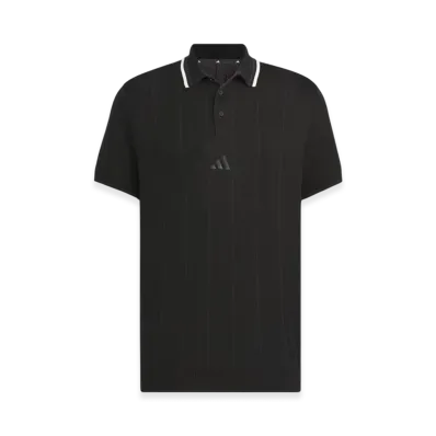 adidas Golf Knit Short-Sleeve Polo Shirt "Black"