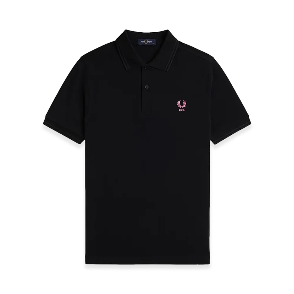COMME des GARCONS SHIRT x Fred Perry Neon Laurel Fred Perry Shirt "Black/Neon Pink"