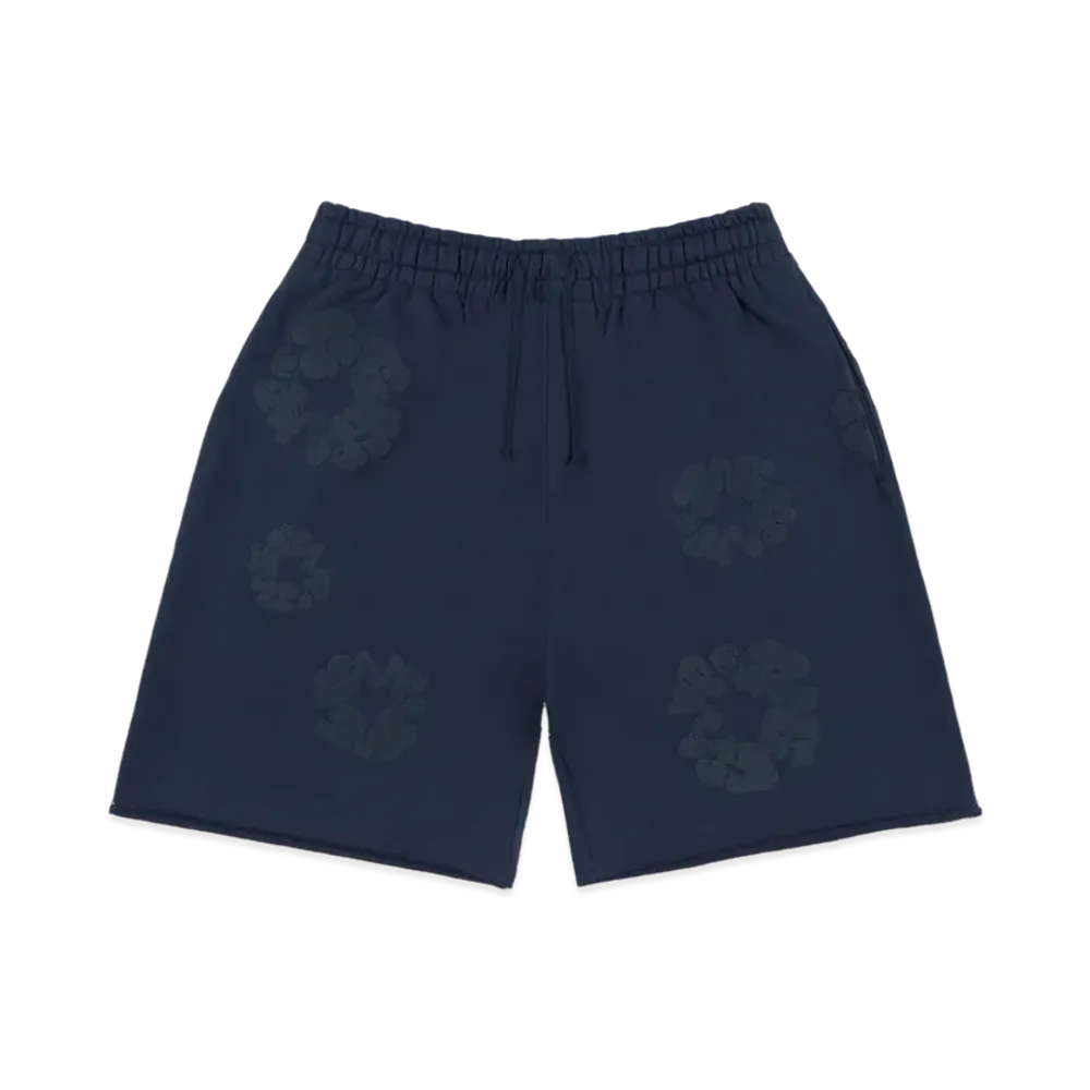 DENIM TEARS Mono Cotton Wreath Sweatshorts "Navy"