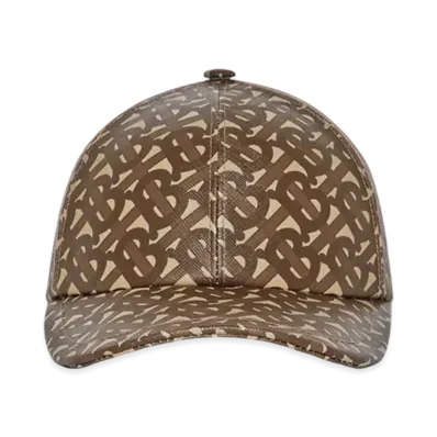 BURBERRY TB Monogram Baseball Cap "Bridle Brown"