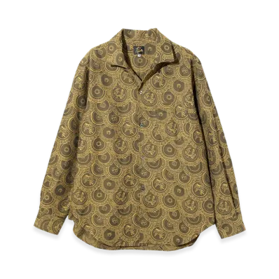NEEDLES Italian Collar Shirt - Ornament Jacquard "Yellow"