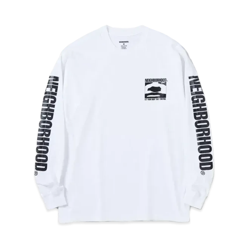 NEIGHBORHOOD GOD / C-TEE . LS "White"