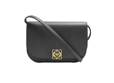 LOEWE Goya Accordion Clutch In Silk Calfskin "Black"