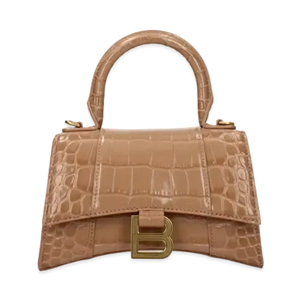 BALENCIAGA Leather Handbag "Light Brown"