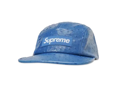 Supreme Ostrich Embossed Leather GORE-TEX Camp Cap "Blue"
