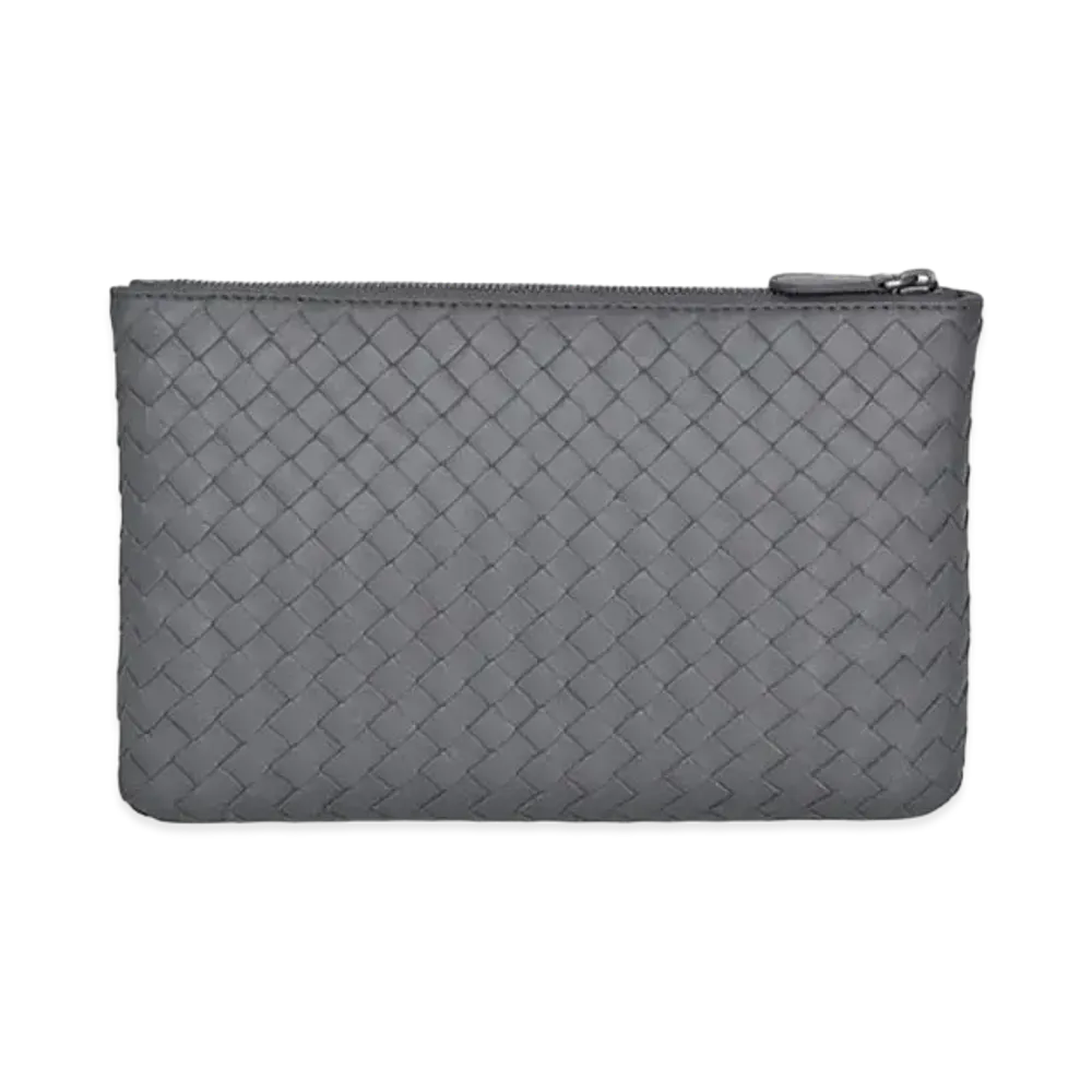 Bottega Veneta Lambskin Clutch Bag "Grey"