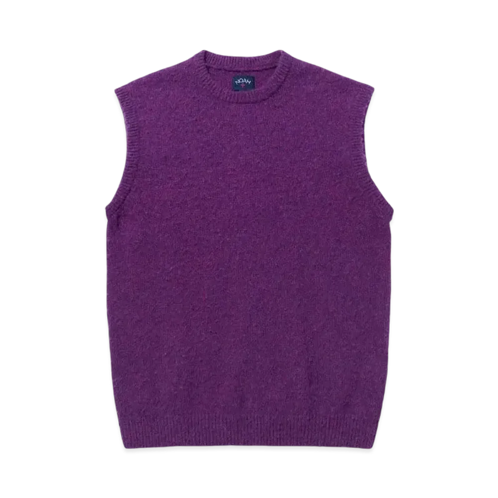 Noah Crewneck Shetland Sweater Vest "Royal Eminence"