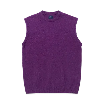 Noah Crewneck Shetland Sweater Vest "Royal Eminence"