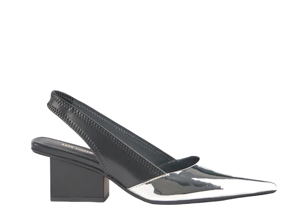UNITED NUDE Women's Raila Slingback Mid "Black/Silver" 46470005bs