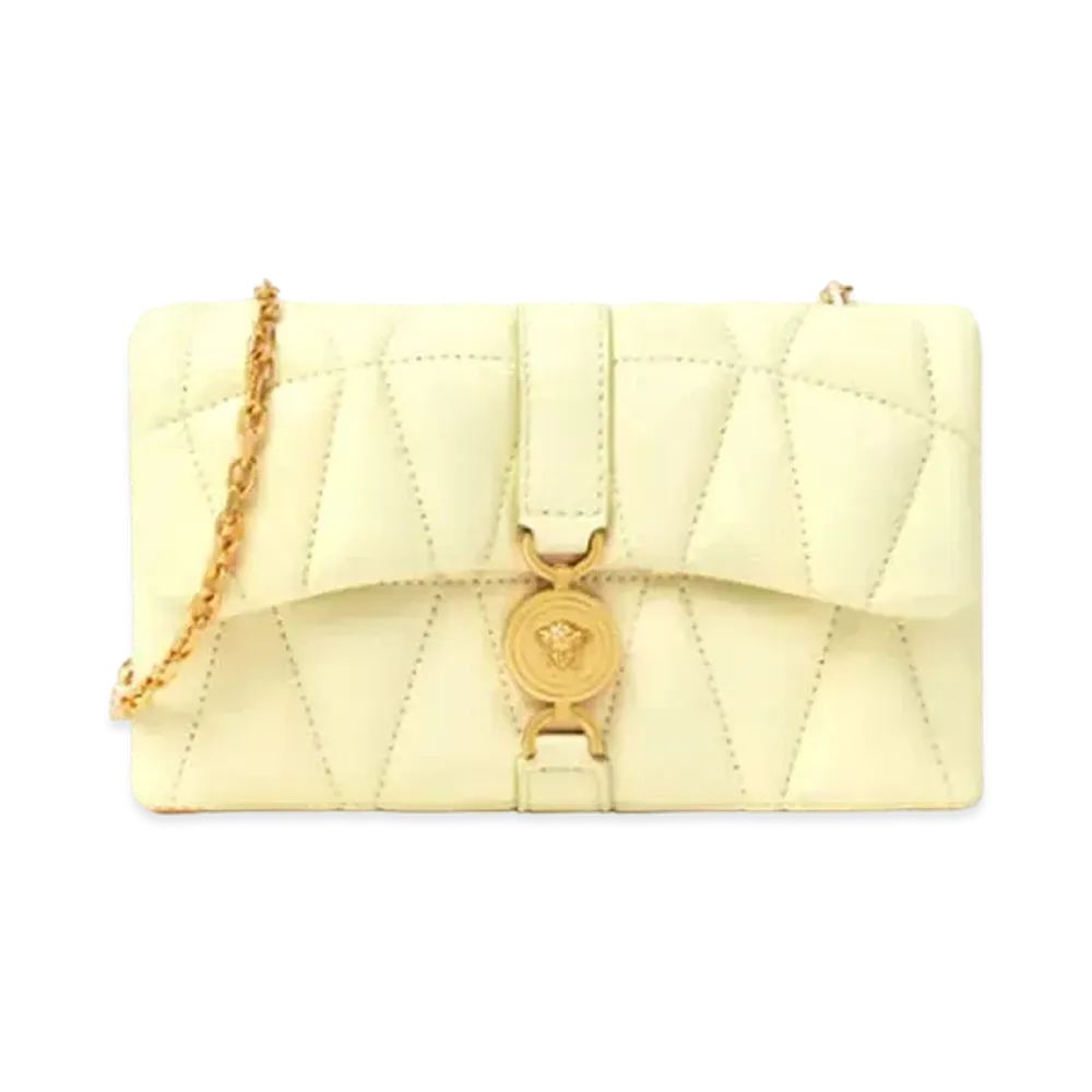 Versace Kleio Quilted Mini Bag "Yellow"