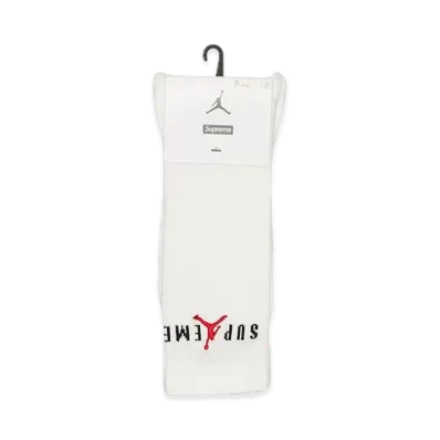 Supreme x Jordan Crew Socks (2 Pack) "White"