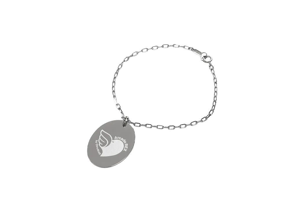 Arcade REX by ChroNoiR \ Chross Heart Bracelet "NICKEL"