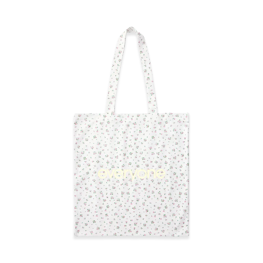 everyone Flower Logo Tote Medium "White"