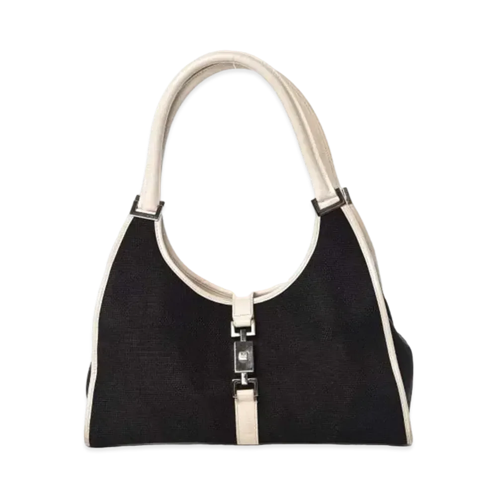 GUCCI Jackie One Shoulder Bag "Black/White"