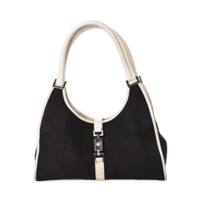GUCCI Jackie One Shoulder Bag "Black/White"