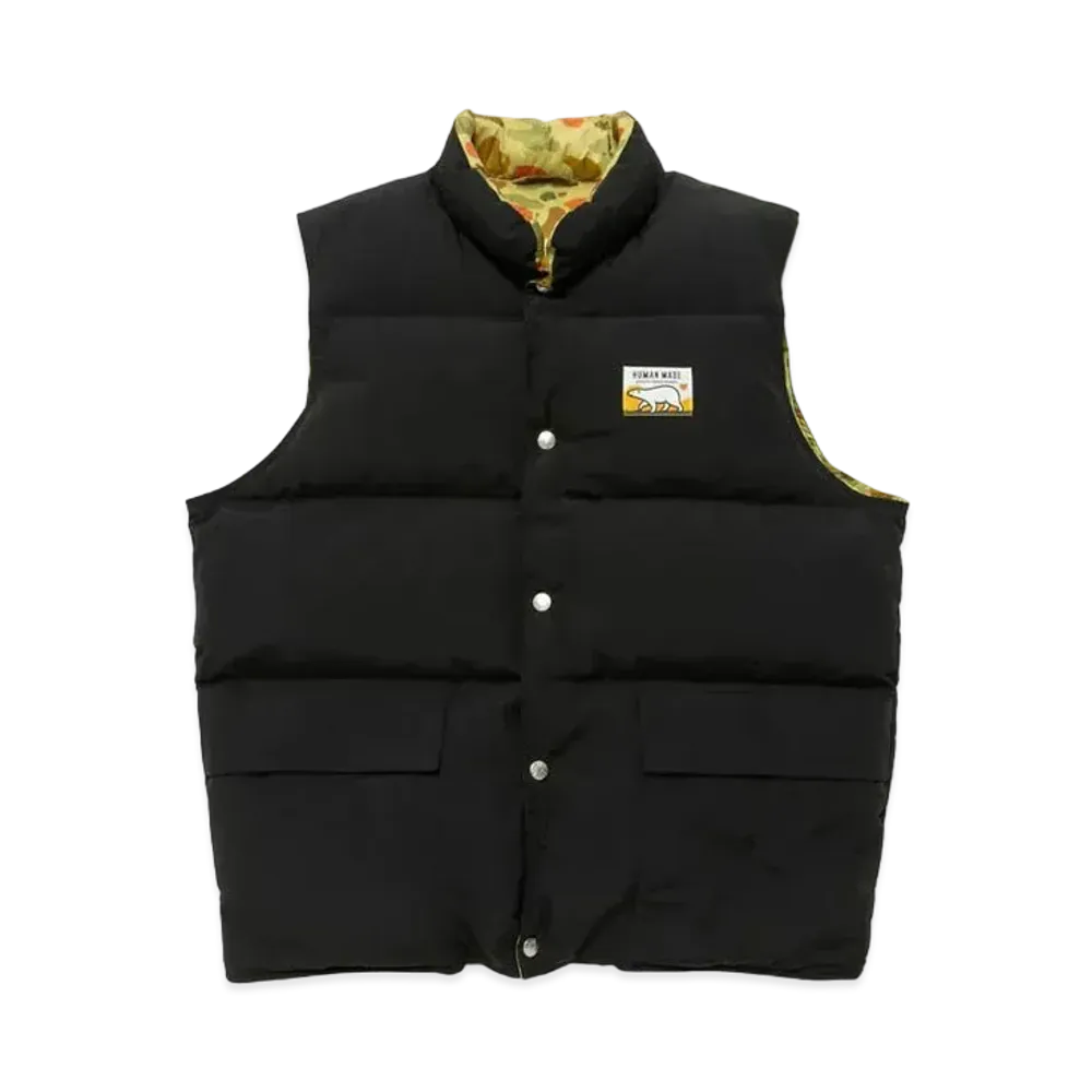 HUMAN MADE REVERSIBLE DOWN VEST "Black"