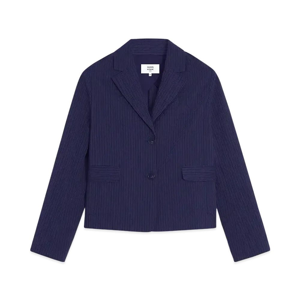 Maison Kitsune Fitted Tailored Jacket "Navy"