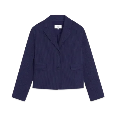 Maison Kitsune Fitted Tailored Jacket "Navy"