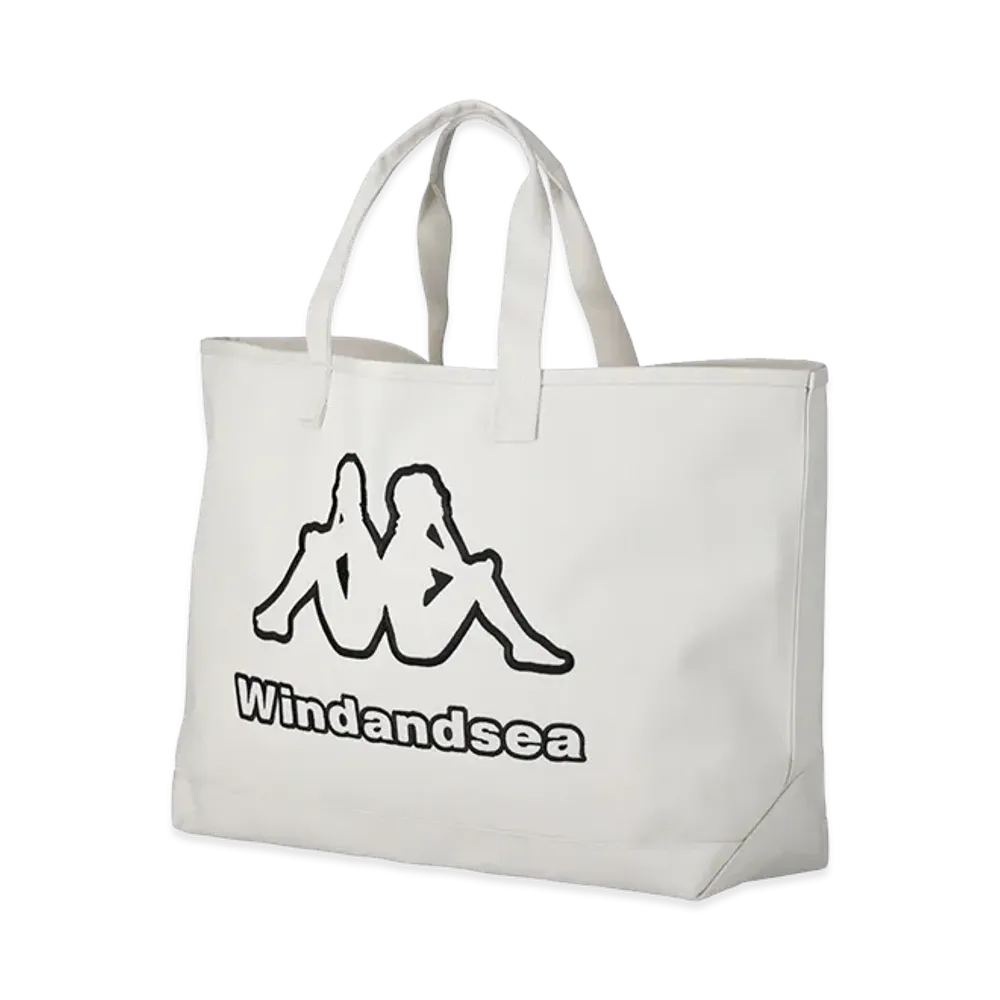 WIND AND SEA x KAPPA Tote Bag "Gray White"