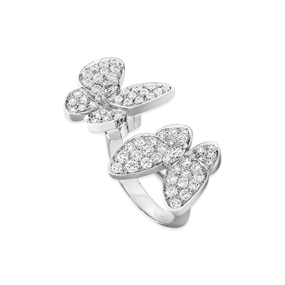 Van Cleef & Arpels Deux Papillons Entre les Doigts ring "18K White gold/Diamond"