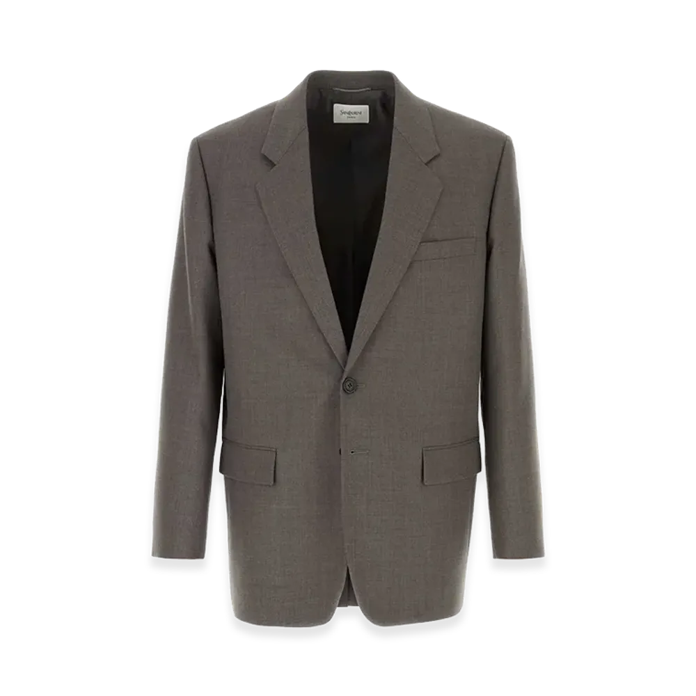 Saint Laurent Wool Blazer "Grey"