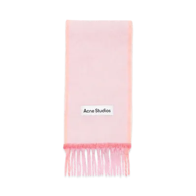Acne Studios Fringed Wool Scarf "Pink"