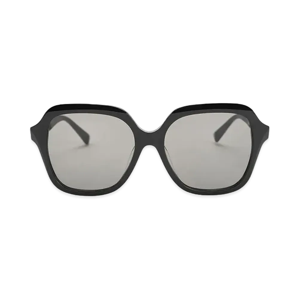 CHARLES & KEITH Recycled Acetate Wide Square Sunglasses "Black"