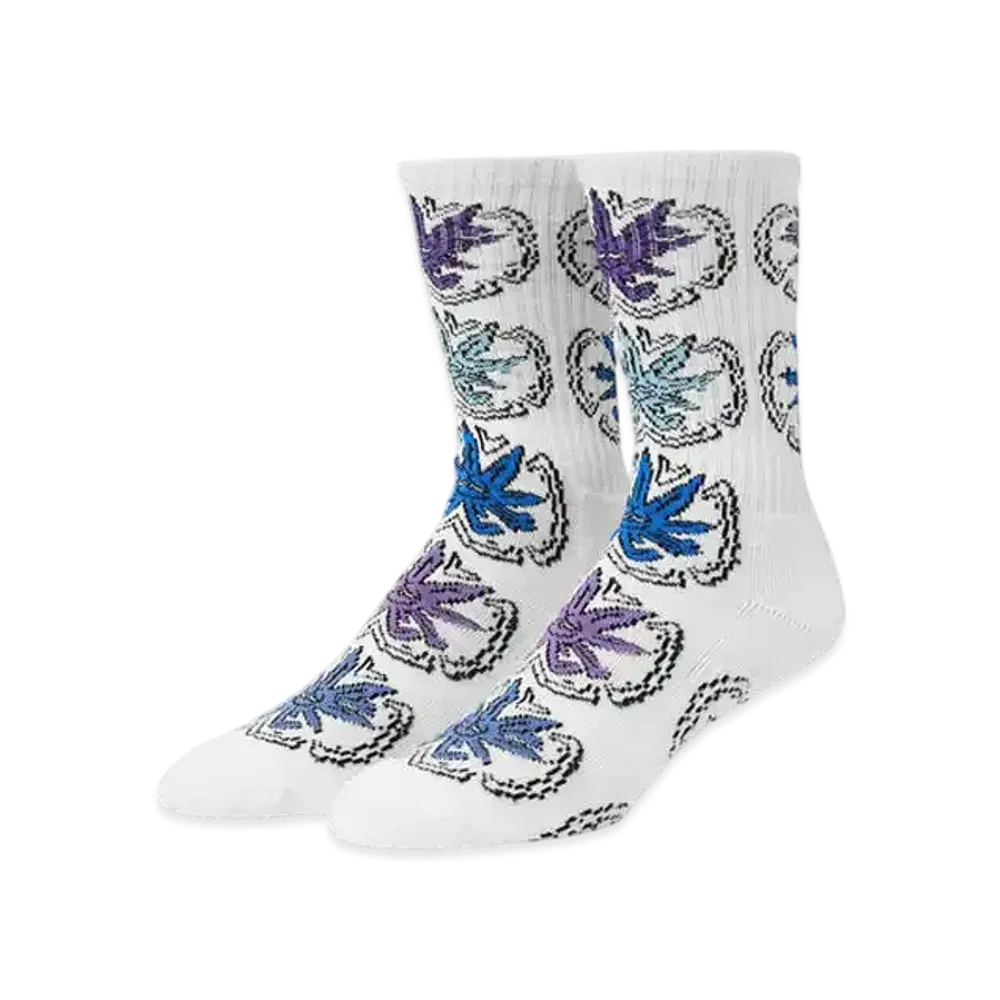 HUF WINTER 25 Green Buddy Snow Angel Socks "White"