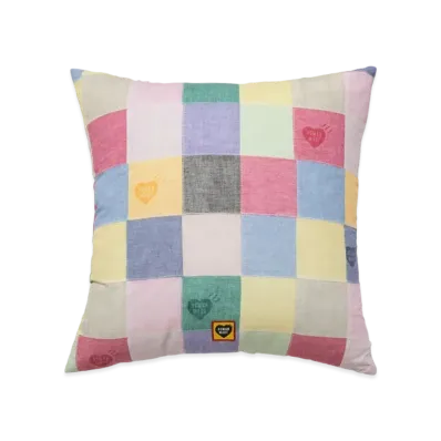 HUMAN MADE PATCHWORK CUSHION "Pink"