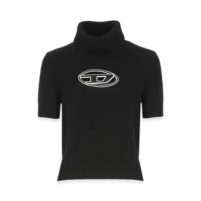 Diesel Women's Wool And Cashmere High-Neck Sweater "Black"