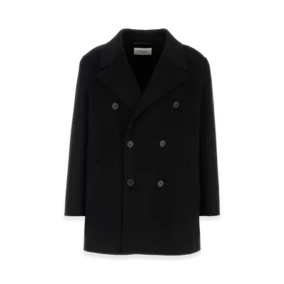 Saint Laurent Wool Coat "Black"