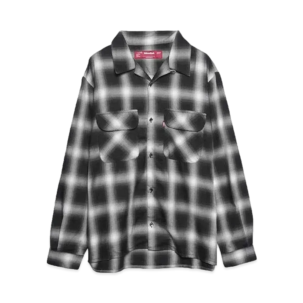 Hide and Seek Ombre Check L/S Shirt(24ss) "BLACK"