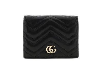 GUCCI Women's Leather Small GG Marmont Wallet "Black"