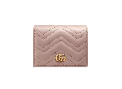 GUCCI GG Marmont Card Case Wallet "Beige"