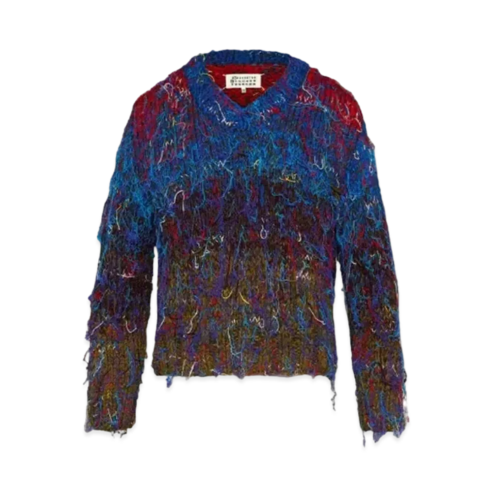 Maison Margiela Handmade Knit Sweater "Blue/Red"