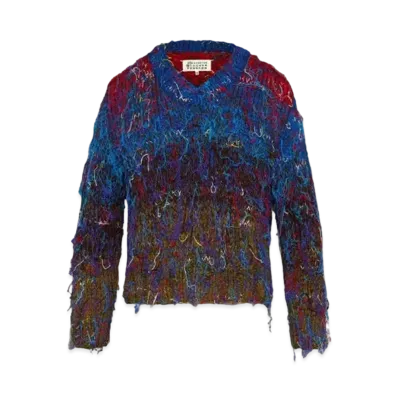 Maison Margiela Handmade Knit Sweater "Blue/Red"