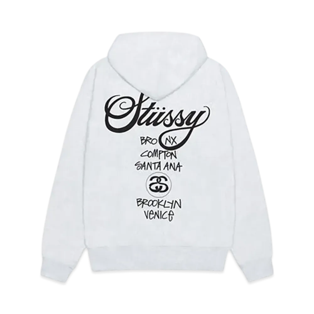 Stussy World Tour Hoodie (2025) "Ash Heather"