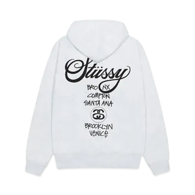 Stussy World Tour Hoodie (2025) "Ash Heather"
