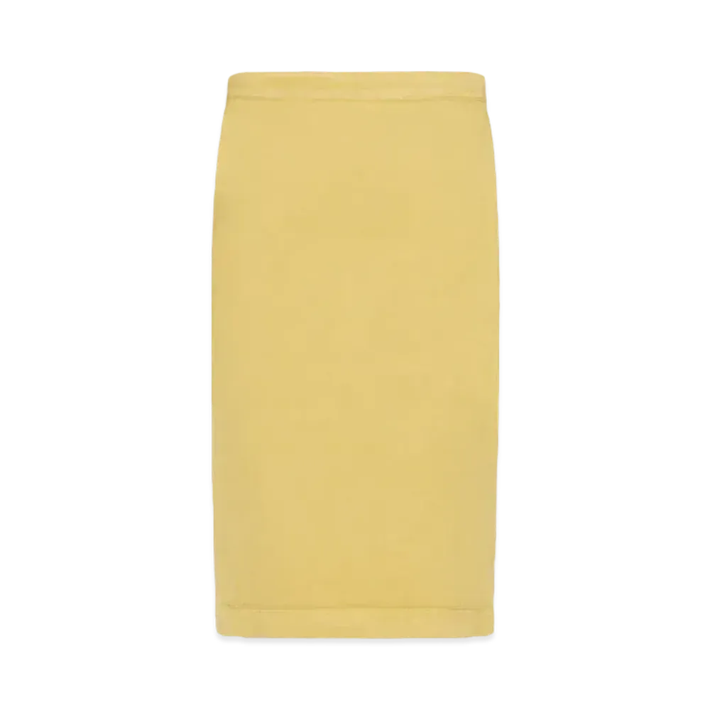 Max Mara Denver Cotton Gabardine Pencil Skirt "Mustard"